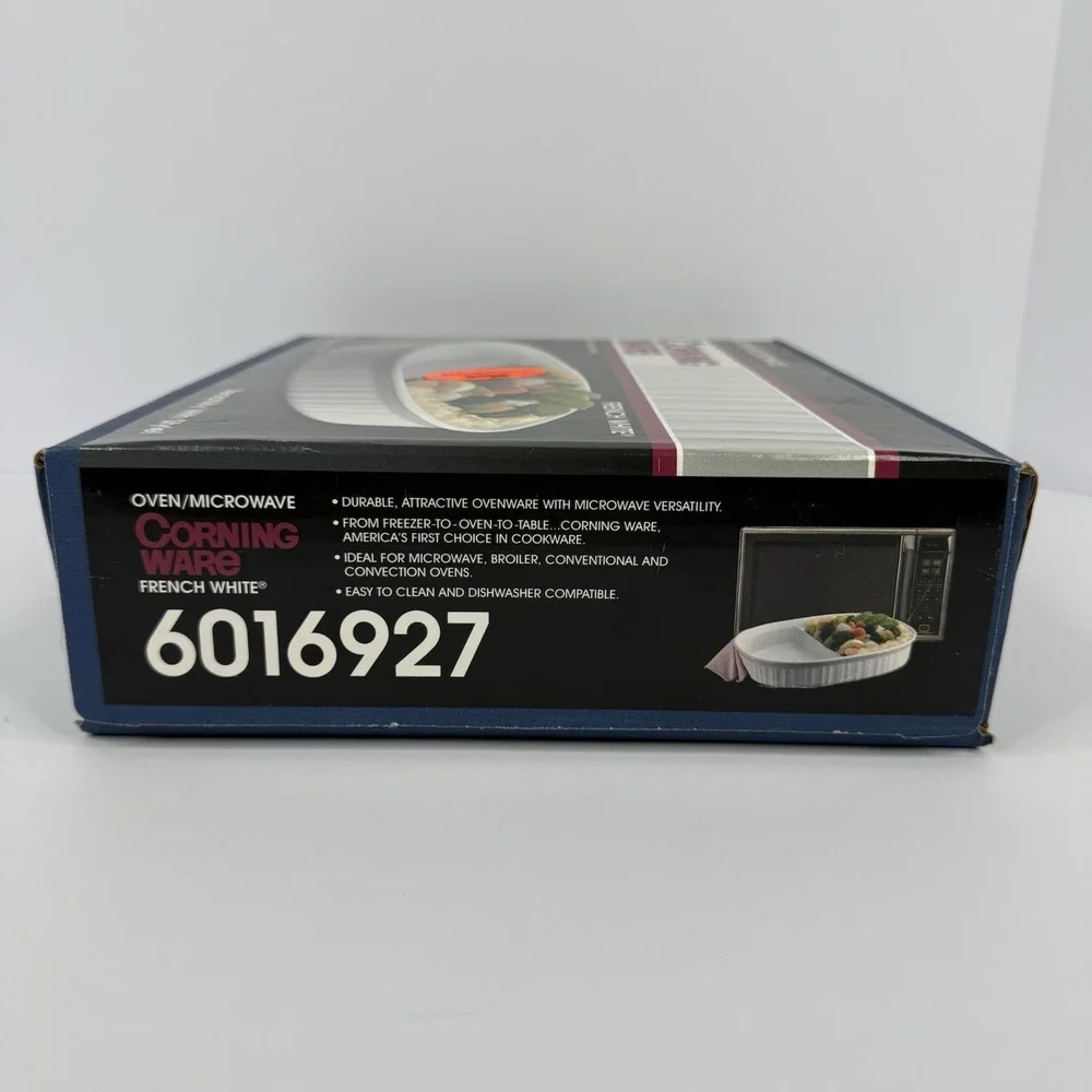 VTG 1994 CorningWare 24 oz Divided Dish French White Oven Microwave 6016927 NEW